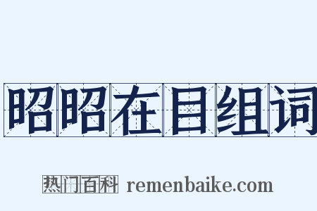 昭昭在目组词是什么意思的图片